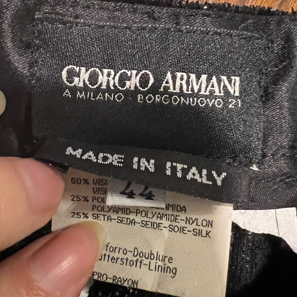 Vintage Giorgio Armani glitter velvet pants - Picture 4 of 6